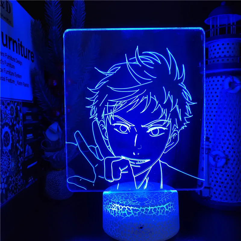 Бесплатная доставка Asahi Shiina 3D иллюзионная настольная лампа светодиодная