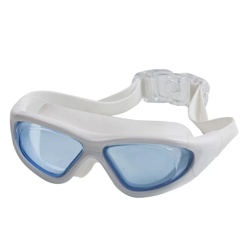 

Electroplated Swimming Goggles Waterproof Anti-fog High-definition Goggles Men And Women Big Box Electroplated Plain Glass Swimm
