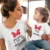 Семейные футболки Fashion mommy and me clothes baby girl clothes MINI and MAMA Fashion Cotton Family Look Boys Mom Mother Clothes