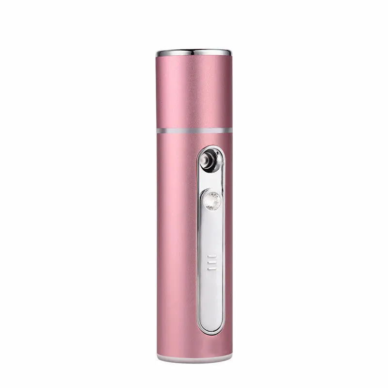 Pink Handy Nano Face Mist Spray Facial Steamer with 2000mAh Battery for Hydrating Cool Eyelash Extensions Cleaning - Цвет: Pink