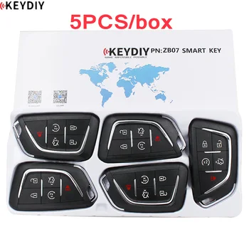 

5PCS X KEYDIY Universal Smart Key ZB07 for KD-X2 KD900 Mini KD Car Key Remote Replacement Fit More than 2000 Models