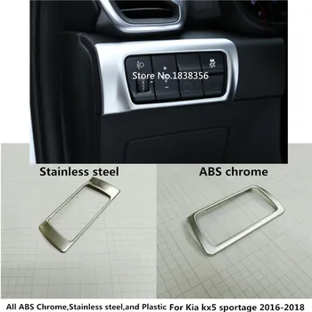 

For Kia kx5 Sportage 2016 2017 2018 car detector stick styling cover front head light switch trim frame lamp moulding hoods 1pcs