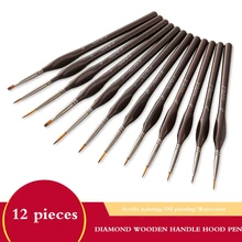 12 шт./компл. нейлон крюк линия ручка кисть для рисования несколько Тип для детского рукоделия товары для рукоделия инструмент искусство канцелярские ручка для рисования акварелью