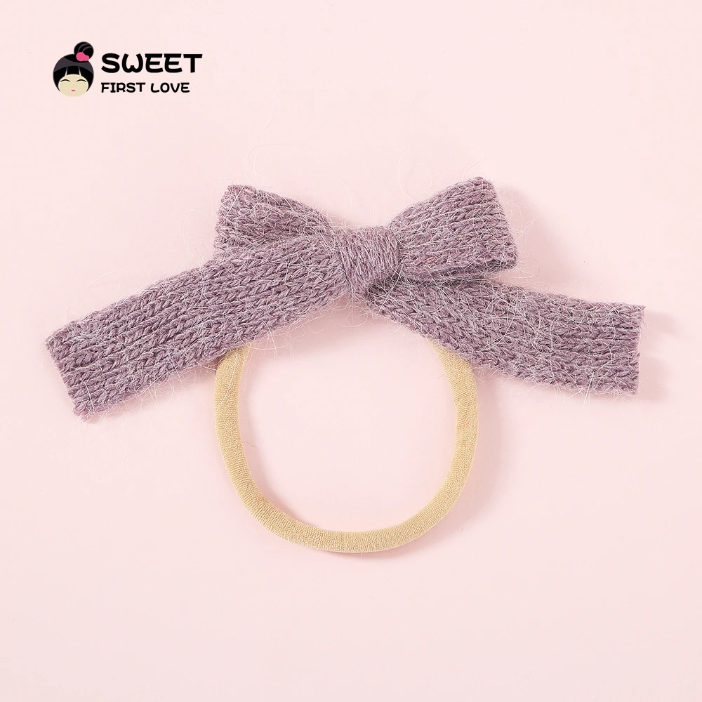 color 6 headbands 1 шт.; вязаные заколки для волос с бантом для девочек; милый бант; заколки для волос; свитер с бантом; аксессуары для волос для детей; украшения для волос для малышей - Цвет: color 6 headbands
