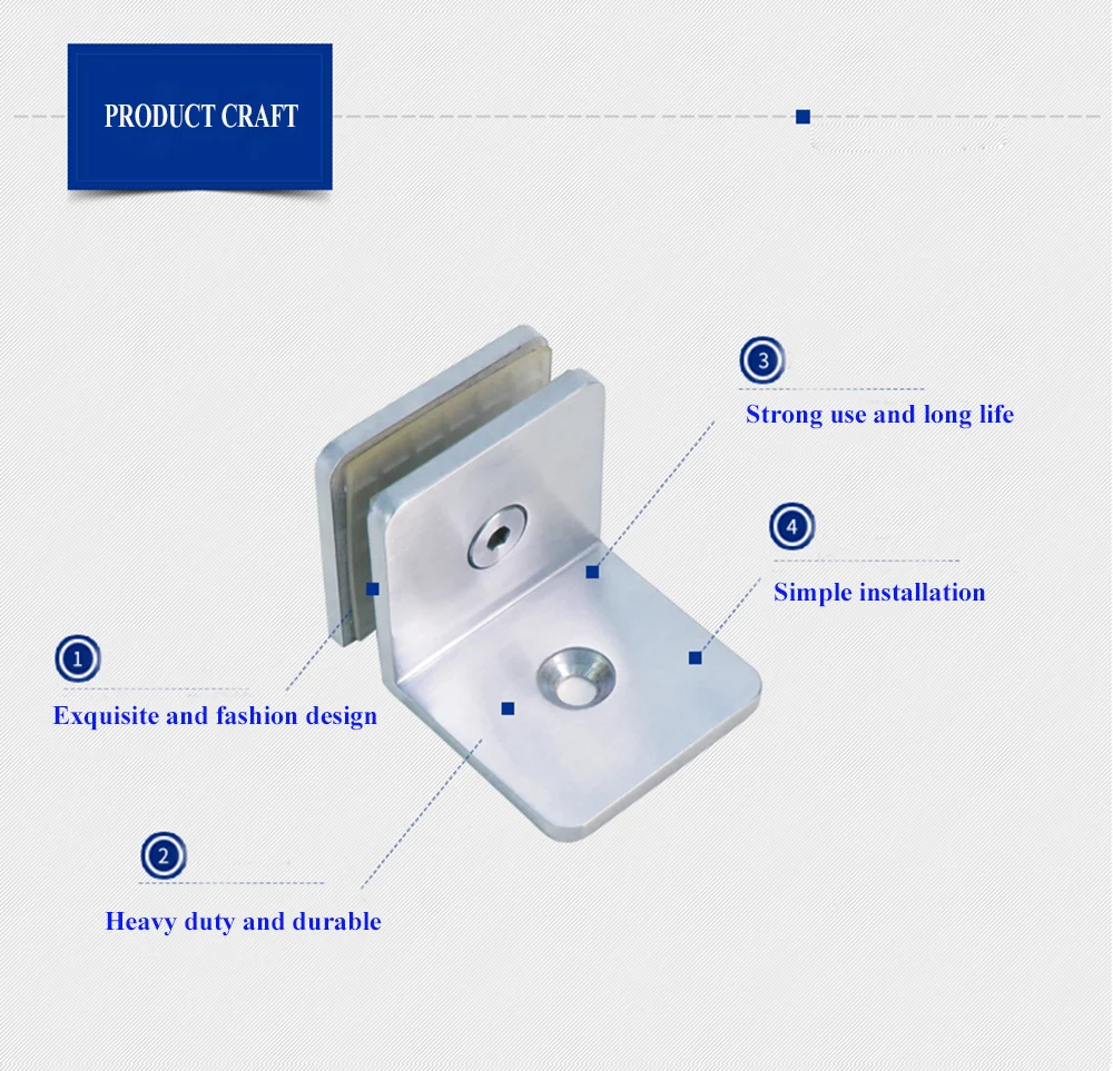 conector de vidro clipe de vidro braçadeira