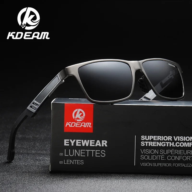 

Kdeam New Men's Aluminum Magnesium Polarized Sunglasses Fashion True Film Lenses Outdoor Sports Driving Sunglasses 6560