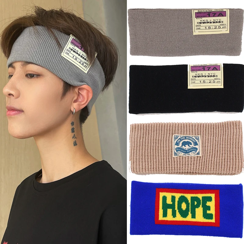 남녀공용 야외 스포츠 따뜻한 헤어밴드, 모직 뜨개질 터번 헤어 액세서리, 여성스러운 부드러운 단색 머리띠 선물, 2022 신제품 ...