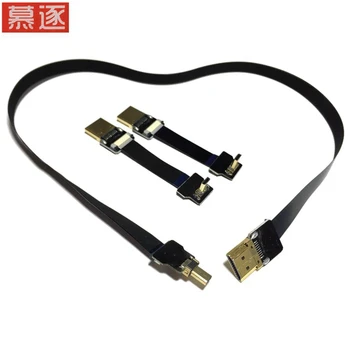 

Type A-D FPC soft flat cable ultra thin UAV aerial photo transmission FPV micro HDMI to HDMI HD cable