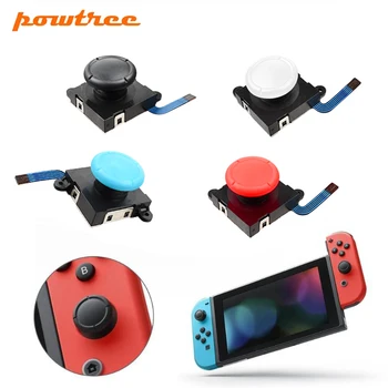 

Powtree 3D Analog Joystick thumb Stick grips Cap Button Module Control Replacement Part for Nintend Switch JoyCon NS Joy-Con Con