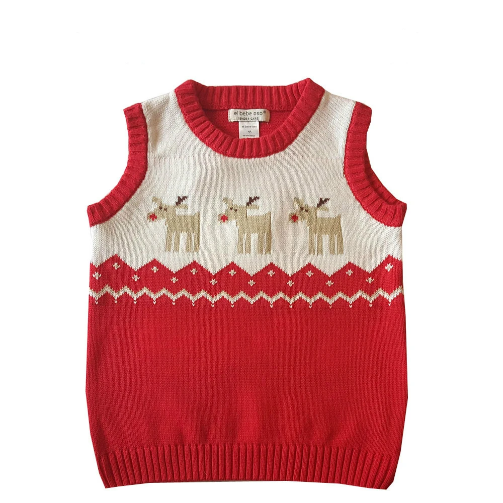 Baby Girls Christmas Clothes Toddler Sweater baby Winter Warm Thick Sweater shirts Girls boys XMAS Tops Sweaters vest 0-24M