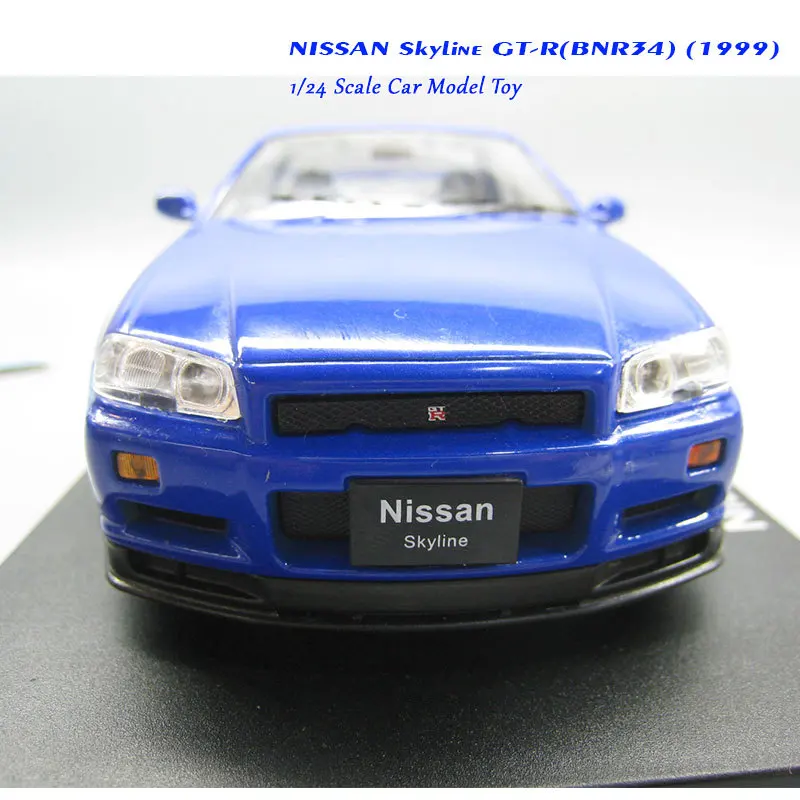 IXO 1/24 масштабная модель автомобиля игрушки NISSAN GT-R R34 1999 автомобиль из литого металла модель игрушка для коллекции, подарок, дети