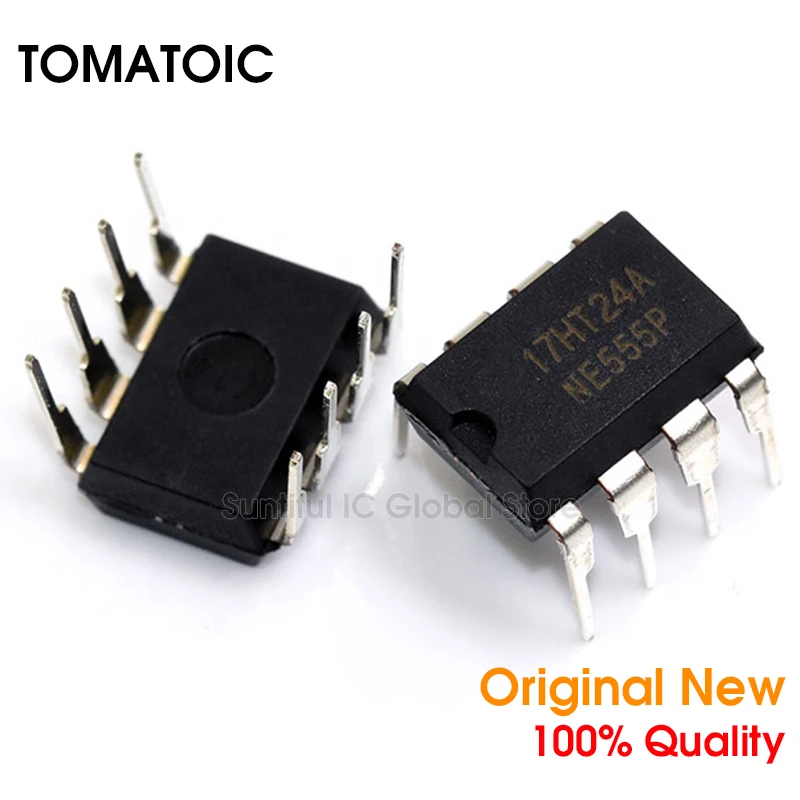 10 шт. NE555 DIP8 NE555P NE555N DIP-8 Таймер программирования осциллятор