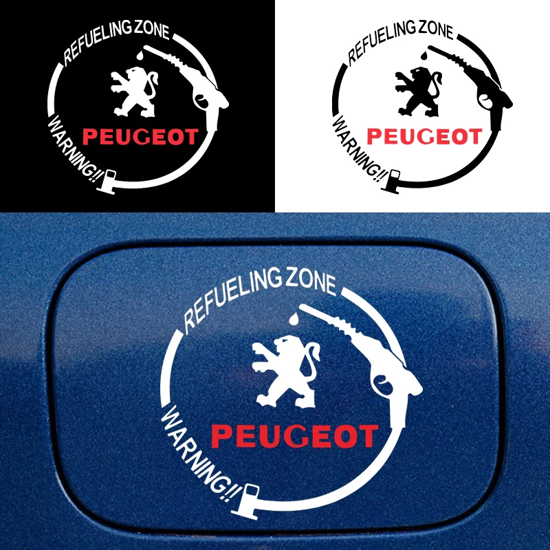 

Fashion Car Fuel Tank Cap Stickers for Peugeots 107 108 206 207 308 307 508 2008 3008 Style Auto Accessories Automobile Ornament