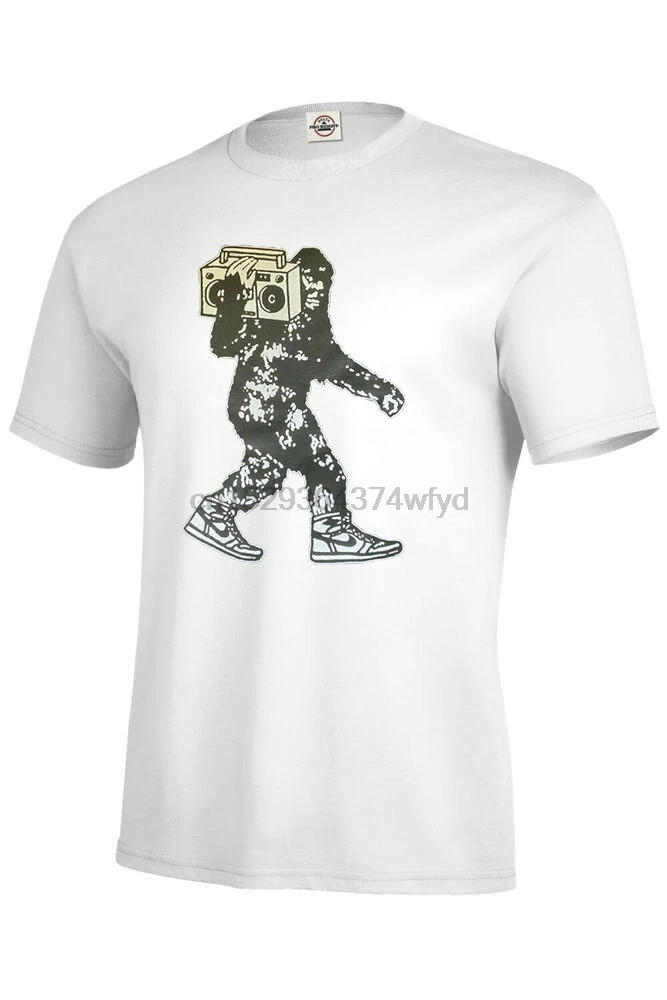 Bigfoot Stereo Shirt Sasquatch 80 Vintage Boom Box Fun для взрослых |