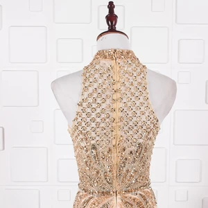 Image 5 - YY020 Churlya Wurfel dubaj luksusowa suknia wieczorowa najnowsza suknia projekt halter suknia wieczorowa syrenka abendkleider 2020 kristall luxus
