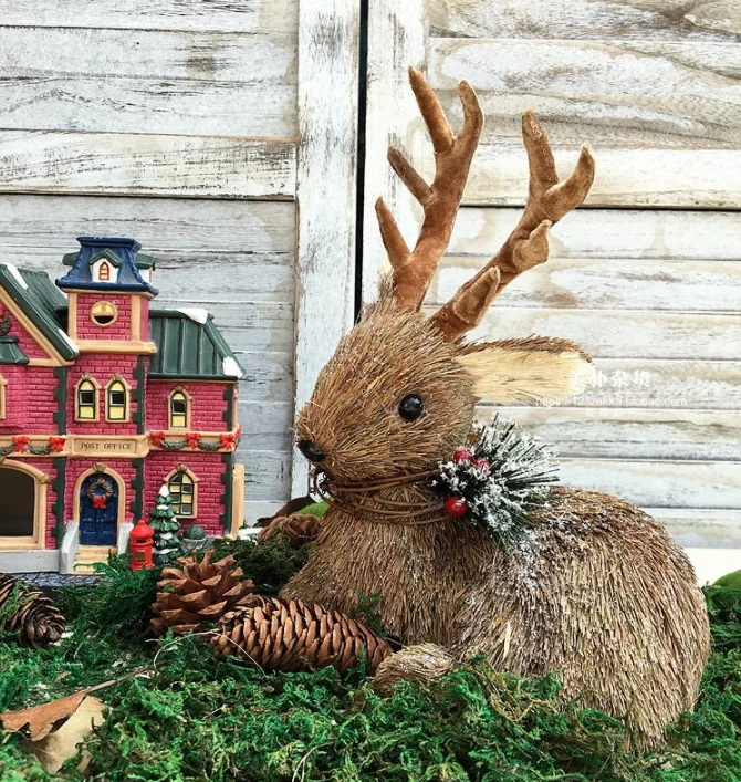 Соломенный олень высокое качество одежда Sen Американская деревня Рождественское