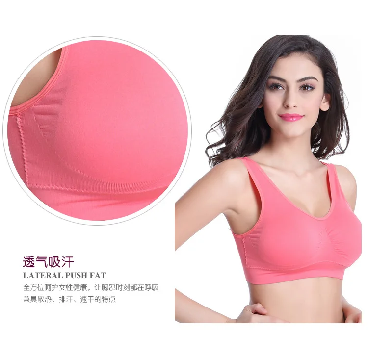 Спортивный бюстгальтер для фитнеса Спортивная одежда для бега 4XL 5XL нижнее белье Плюс большой размер беспроводное бесшовное цельное тонкое женское белье для йоги