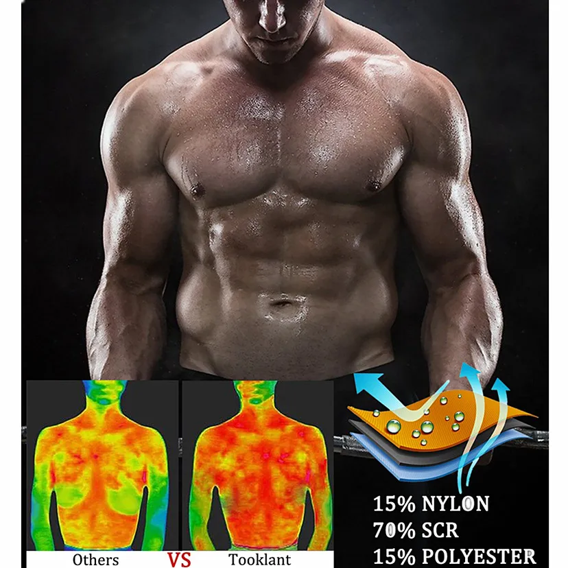Mens Body Shaper Sauna Suit Sweat Vest Slimming Waist Trainer Weight Loss Shirt Fat Burner Workout Tank Tops Shapewear with Zip