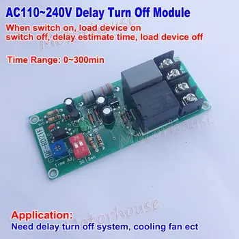 

AC 110V-230V Delay Timing Timer Control Relay Turn OFF Switch Module Fan High precision timing timer module