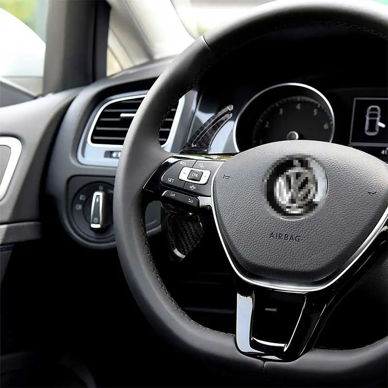Для Volkswagen Golf 7 2013- аксессуары для салона автомобиля наклейки на руль из углеродного волокна