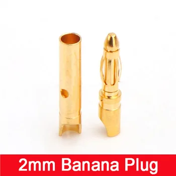 

Slim 2MM Banana Plug (short) 20A 7U Thick Gold Plating Connectors Terminals DIY Model Accessories