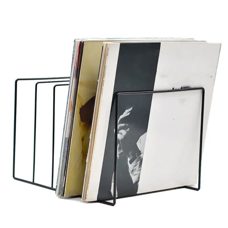 Металл LP Виниловая пластинка дисплей полка поворотный стол Полка для хранения выставочный стенд держатель R9UA
