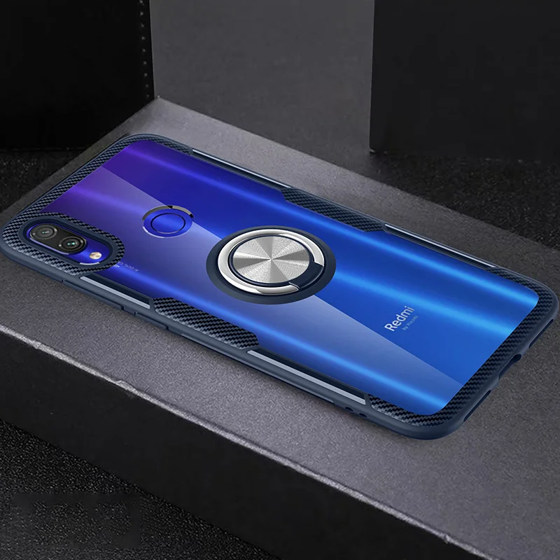 Роскошный чехол-подставка ZNP для Xiao mi Red mi Note 7 8 5 K20 9T Pro с магнитным кольцом для Xiaomi mi 8 9 SE Lite 9 9T чехол - Цвет: Blue-Silver
