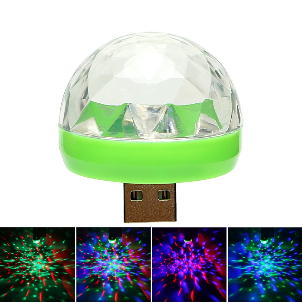 Автомобильный светодиодный светильник, декоративный мини, RGB, атмосферный светильник, авто интерьер, светодиодный, USB, дискотека, магический сценический светильник s