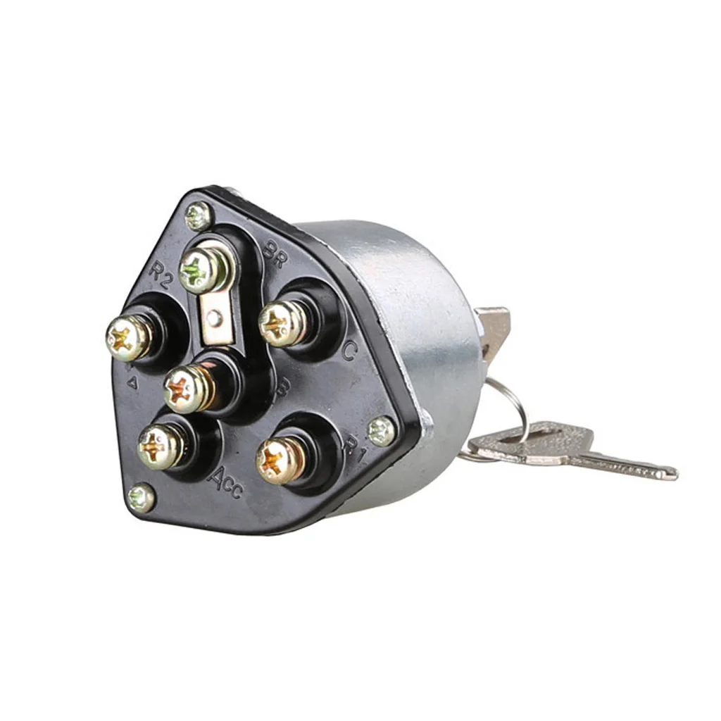 Цилиндрический выключатель замка зажигания автомобиля с 2 кнопками тракторов