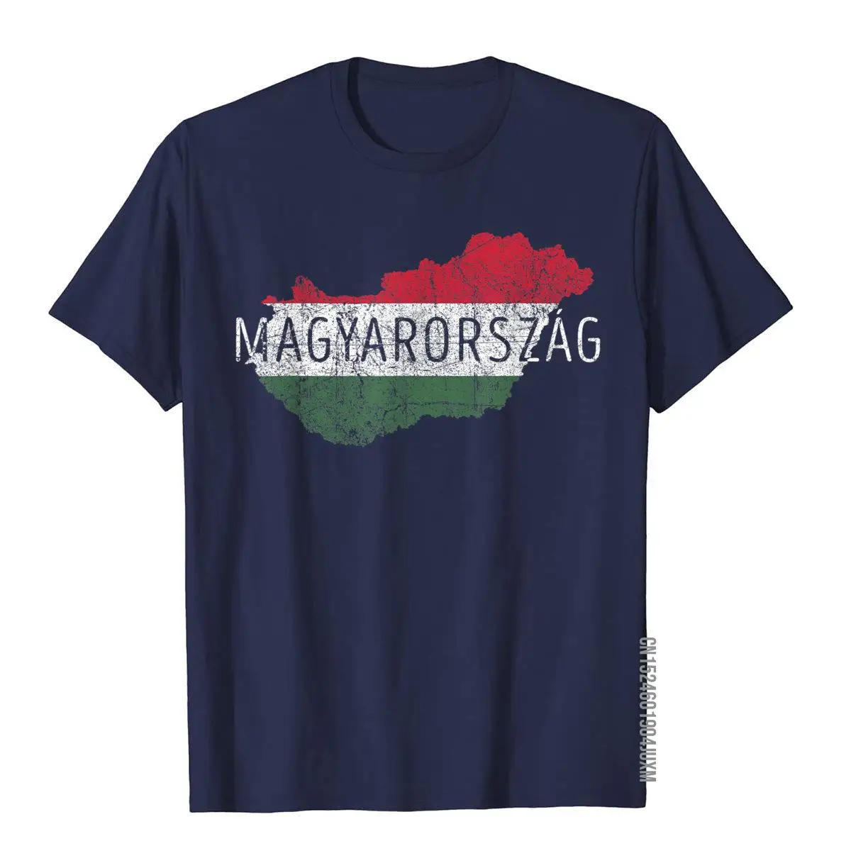 Hungarian Map and Flag Souvenir - Distressed Magyarorszag T-Shirt__97A2854navy