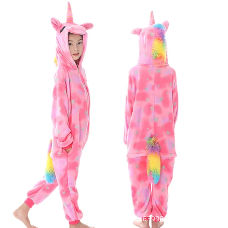 Roupas da Menina do Bebê Crianças Unicornio Pijamas Infantil Unicórnio Quente Arco-íris Pijama Meninos Animais 4-10y 8 Cheap Conjuntos de pijama