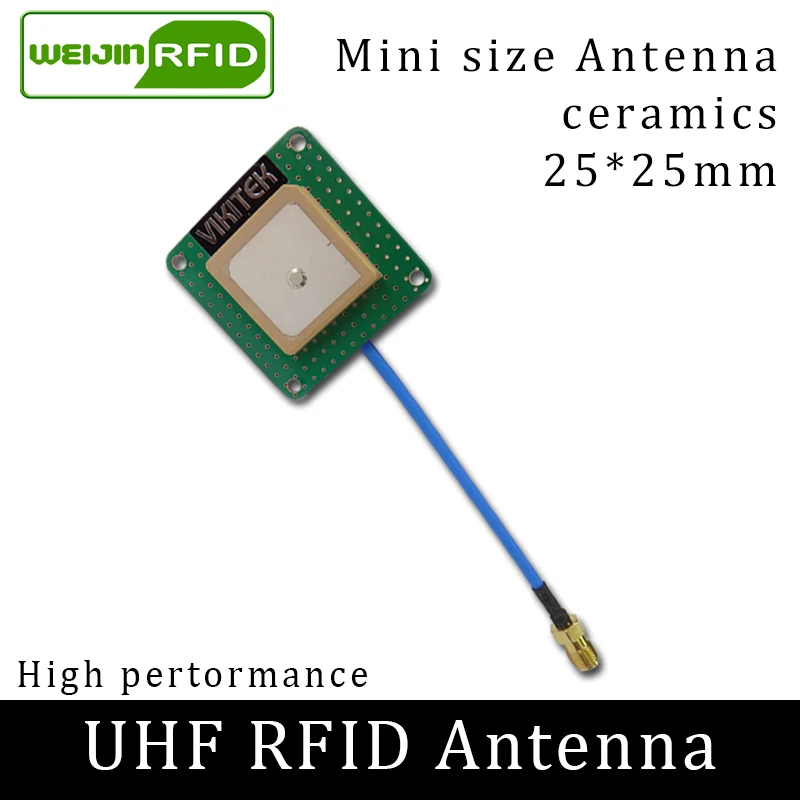 

UHF RFID 902-928MHz small antenna VIKITEK VA25 circular polarization gain 1.5DBI short distance