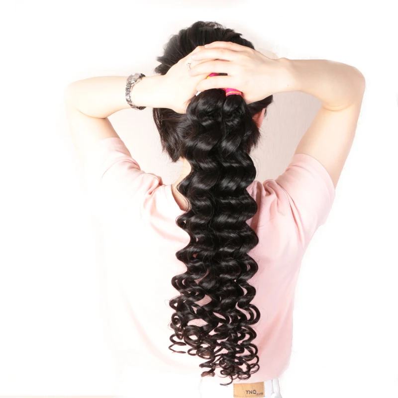 Али queen hair продукты бразильский Девы волос естественная волна 1/3/4 пучки волос натуральный черный Цвет 100% человеческих Инструменты для