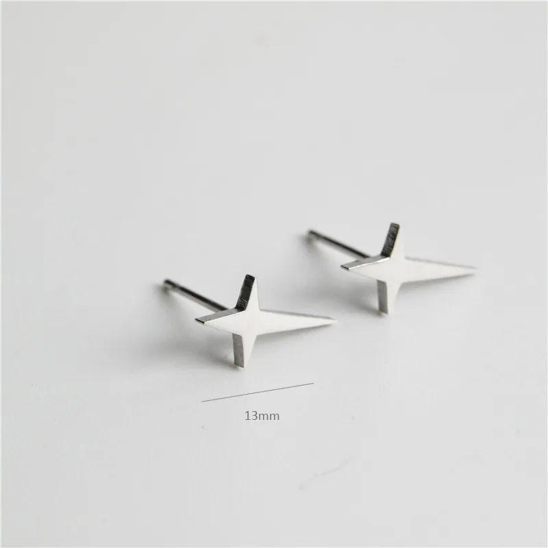 Stainless Steel Earrings Geometric Women Men Hip hop Black Star Ghost Spike Stud Fashion Jewelry Gift пирсинг