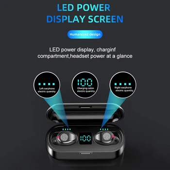 

Hot Sale New F9 Touch control Wireless Bluetooth 5.0 Earphone TWS HIFI Mini In-ear Sports Headset Support iOS/Android HD Call