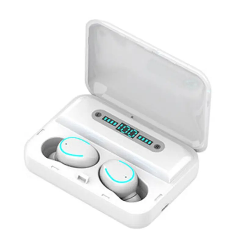 W TWS 5,0, Bluetooth, стерео наушники, беспроводные наушники, IPX7, водонепроницаемые наушники, 3000 мАч, светодиодный, умный, внешний аккумулятор, держатель для телефона - Цвет: W