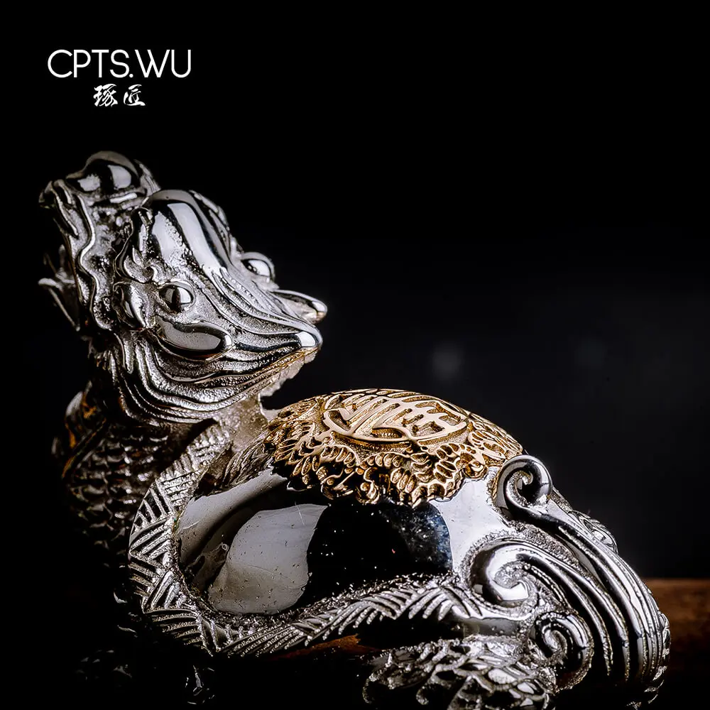 CPTS.WU S925 Серебряная скульптура Китай стандартные настольные украшения домашний