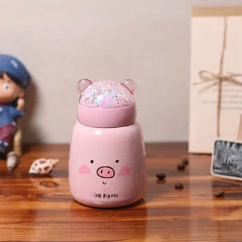 

Stainless Steel Children's Cup Cute Expression Pack Cup Mug Coffee Cup