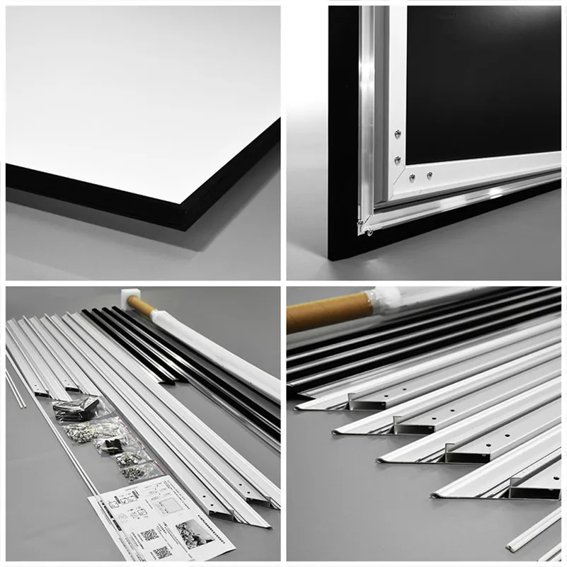 Экран проектора с фиксированной рамкой настенное крепление 16:9 8K 4K Ultra HD 3D черный