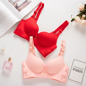

2020 New Push Up Lingerie Explosion Models One-piece Hollow Starry Underwear Comfortable and Breathable Gather No Steel Ring Bra