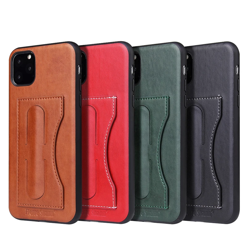 Чехол для iPhone 11 Pro 2019 простой модный держатель карт из искусственной кожи кошелек