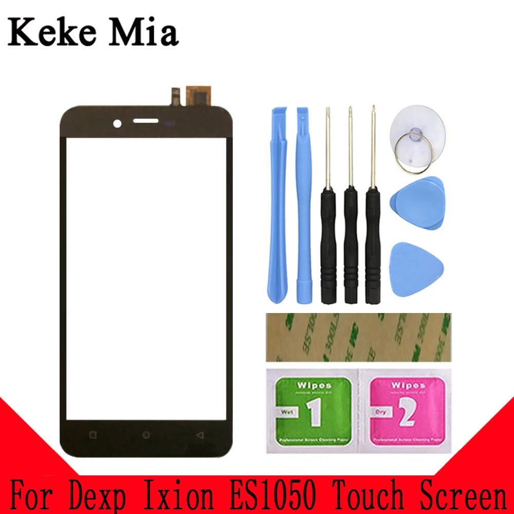 Keke Миа 5," мобильный сенсорный экран для Dexp Ixion ES1050 сенсорный экран дигитайзер Сенсорная панель объектив стекло черный цвет с лентой