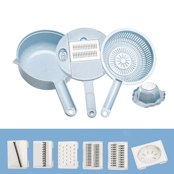 

Kitchen Gadgets Round Potato Grater Multi-Function Vegetable Slicer Chopper Adjustable Kitchen Cutter N06