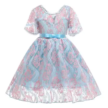 

Kids Dresses For Girls Elegant Birthday Party Frocks Girl Lace Ball Gown Children Princess Dress Summer Toddler White Vestidos
