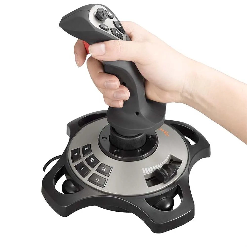 

PRO 2113 Gamepad Reliable Simulator Game Rocker Thunder Wired Gaming Flight Joystick Simulation 4 Axles Vibration Controller