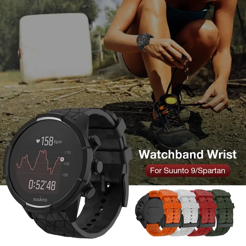

Silicone Replacement Watchband Wrist Band Strap For Suunto 9 Baro Titanium Copper Bracelet Compatible With Suunto Spartan Baro