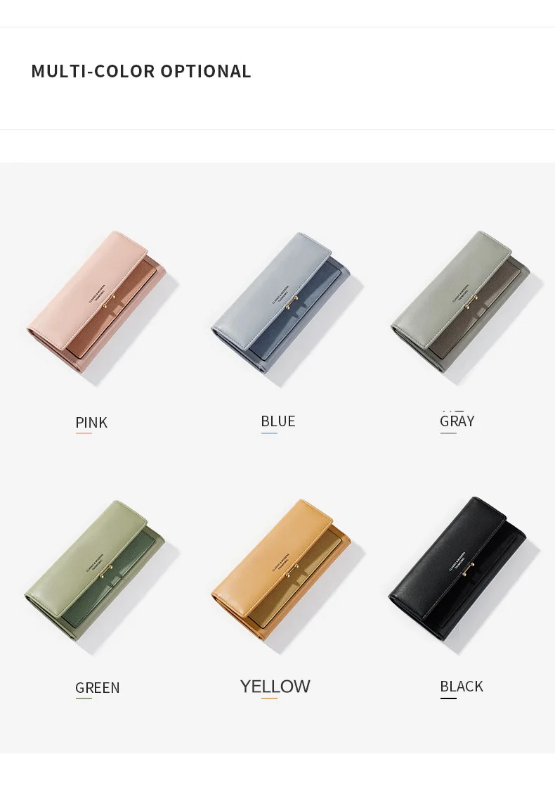 High Quality Rfid Long Zipper Wallet Women‘s Luxury PU Leather Card Wallets for Women 2019 Fashion Brand Female Money Purse Bags (23)