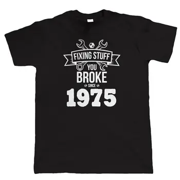 

Fixing Stuff Since 1975 T Shirt - Gift for Dad DIY Mechanic Plumber Electrician