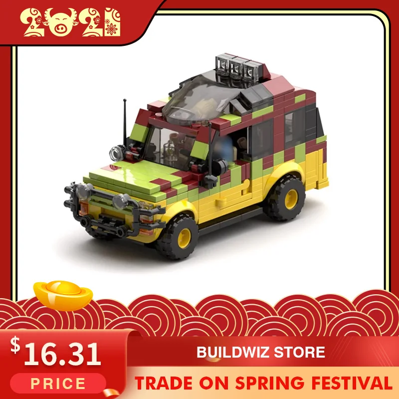 Конструктор Buildmoc для джипа Путешественник Юрского периода обучающая игрушка