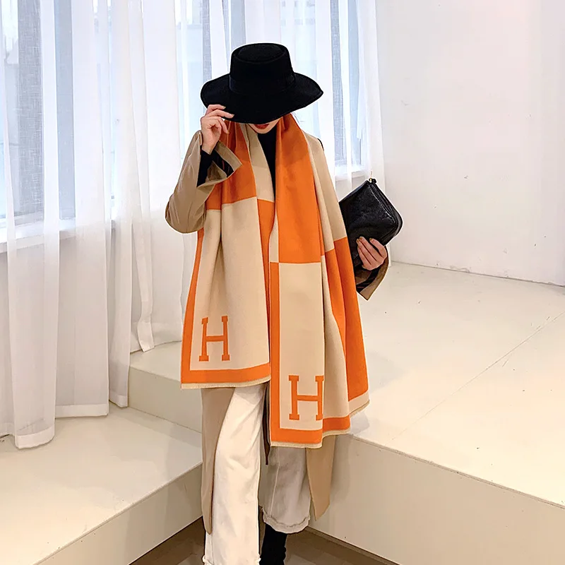 Buy Best JMFLR 190*65cm New 2019 Autumn Winter Female Scarf Women Cashmere Scarves Wide Lattices Long Shawl Wrap Blanket Warm Tippet wholesale Buy Best JMFLR 190*65cm New 2019 Autumn Winter Female Scarf Women Cashmere Scarves Wide Lattices Long Shawl Wrap Blanket Warm Tippet wholesale